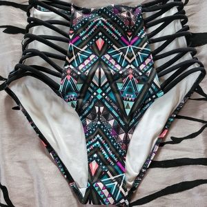 PINK High-Waist Bikini Bottoms